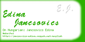 edina jancsovics business card